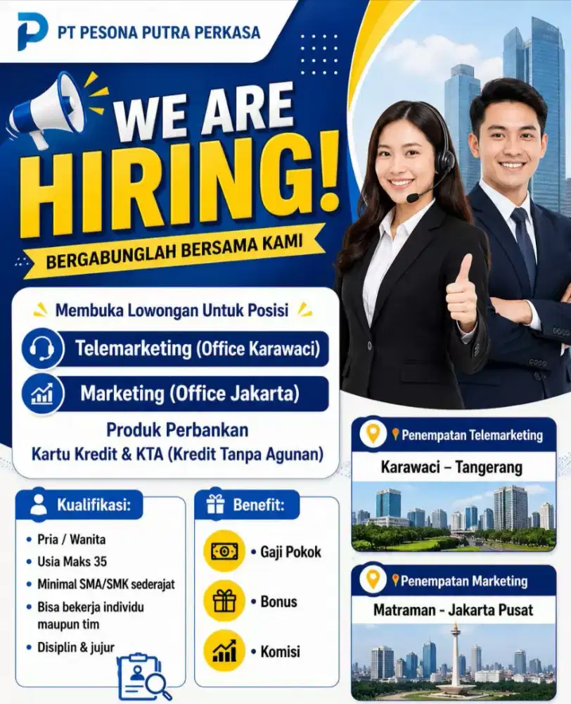 Telemarketing,sales pameran,Kurir