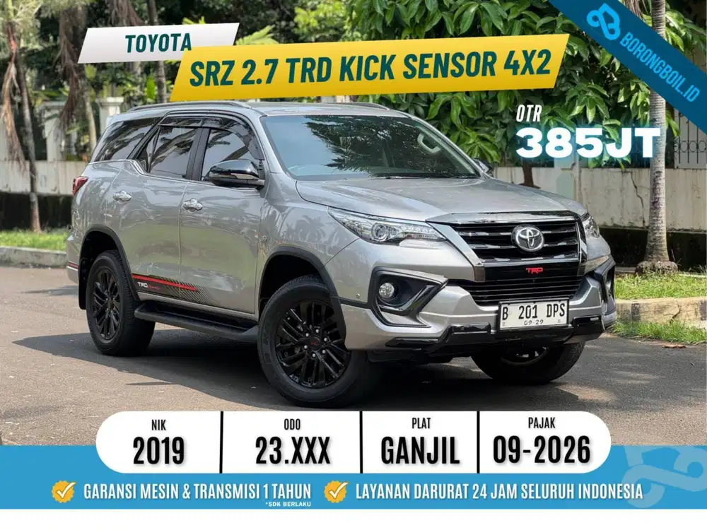 Low KM !! Fortuner SRZ 2.7 TRD Kick Sensor 4x2 AT 2019