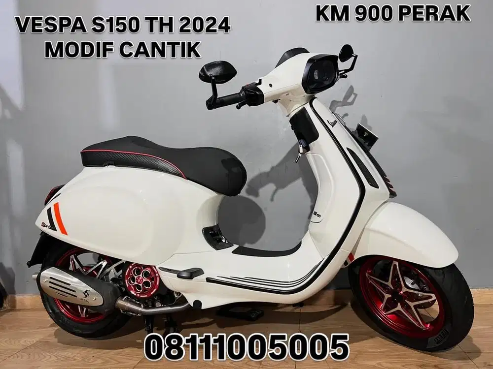 KM 900 PERAK FULL MODIF VESPA SPRINT S 150 TH 2024 LIKE NEW
