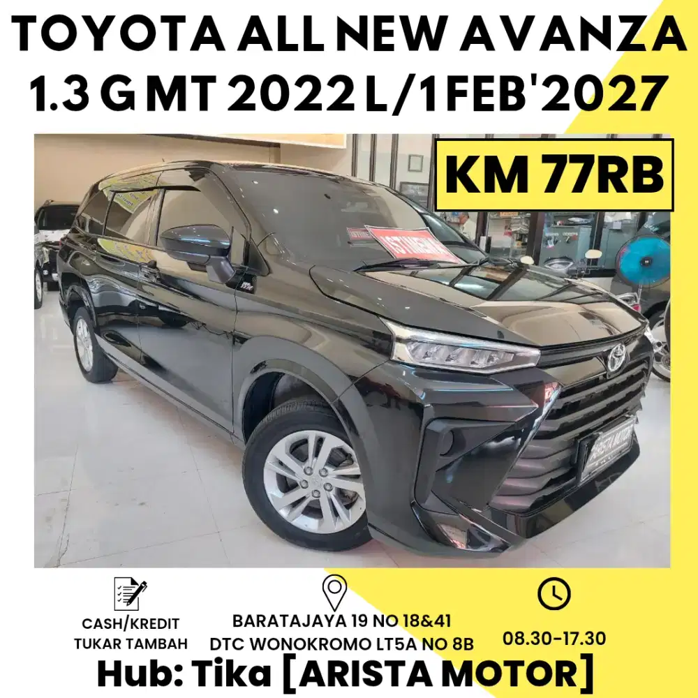 Toyota All New Avanza 1.3 E MT 2022 L/1 Feb'2027