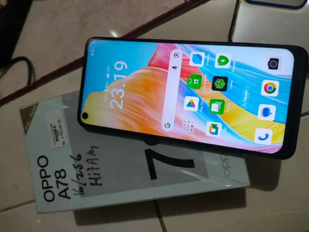 Oppo A78 memori 8+8/256gb fulset
