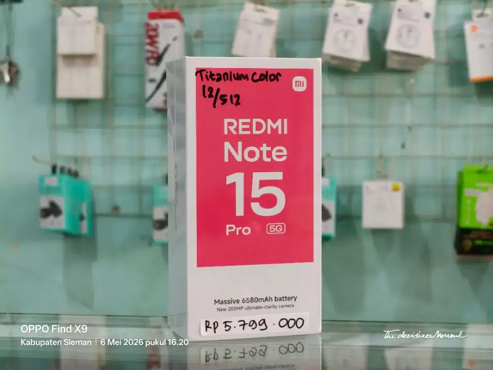 REDMI NOTE 15 PRO 5G 8/256 NEW SEGEL PROMO TERMURAH GARANSI RESMI