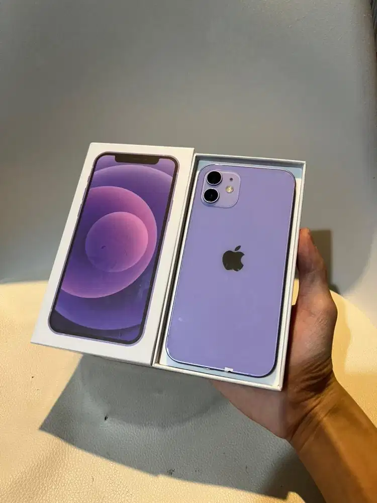 iPhone 12 Purple 128GB Kondisi Terawat Siap Harian