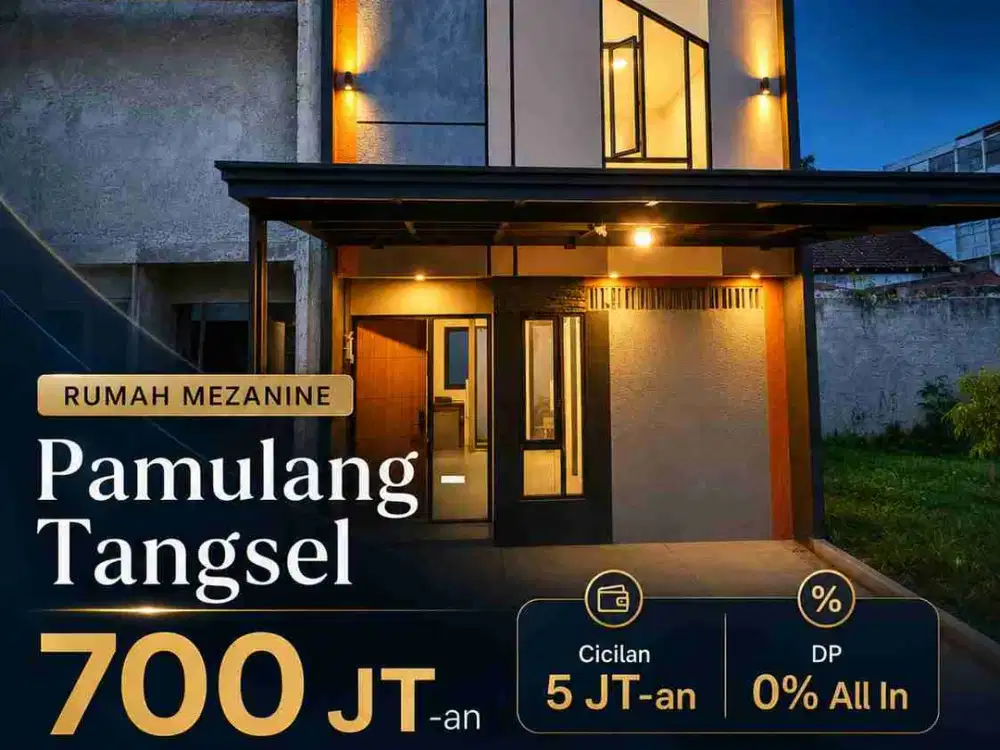 Rumah Mezanine Akses strategis di Pamulang Tangerang Selatan