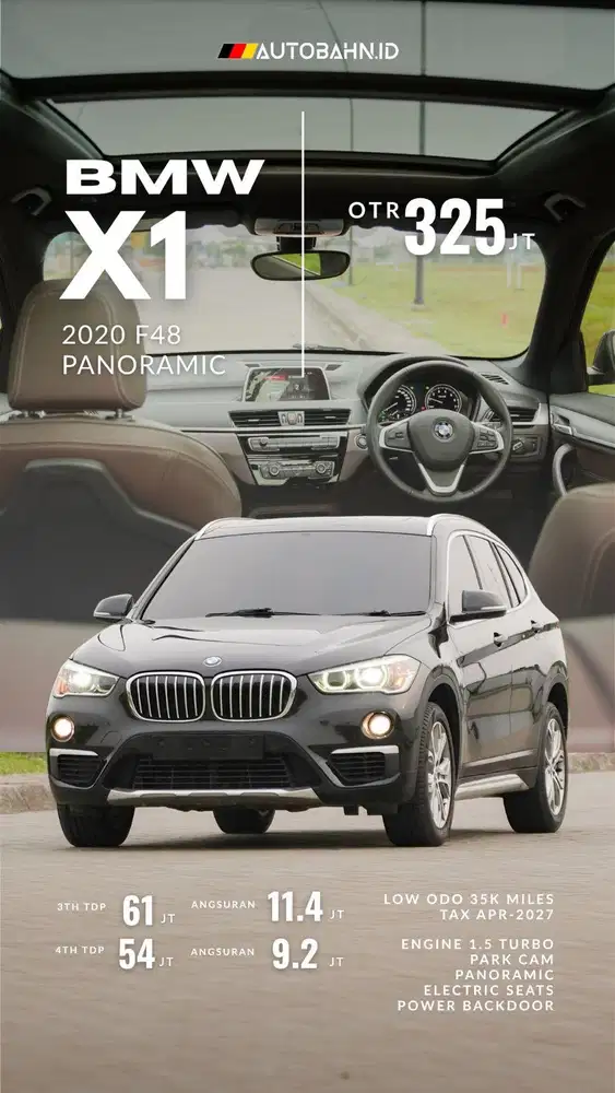 Full Spec! BMW X1 F48 XLine 2020 Panoramic Black a200 320i