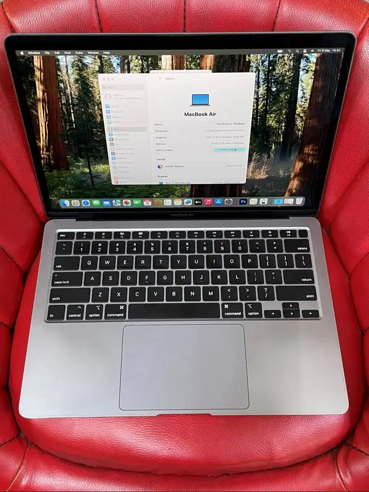 MacBook Air 13 inch 2020 Quad-Core i5 8gb 256gb Retina Display
