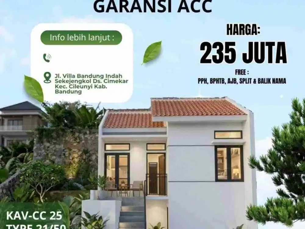 Rumah Murah Strategis di Cileunyi Bandung Timur