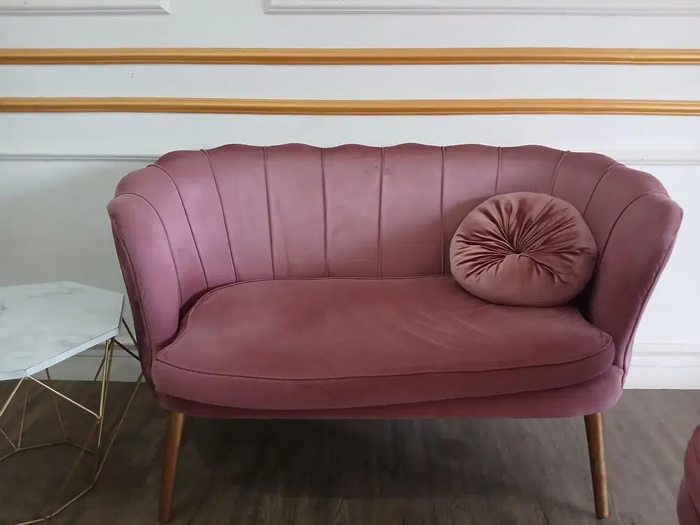 Sofa kerang pink rose