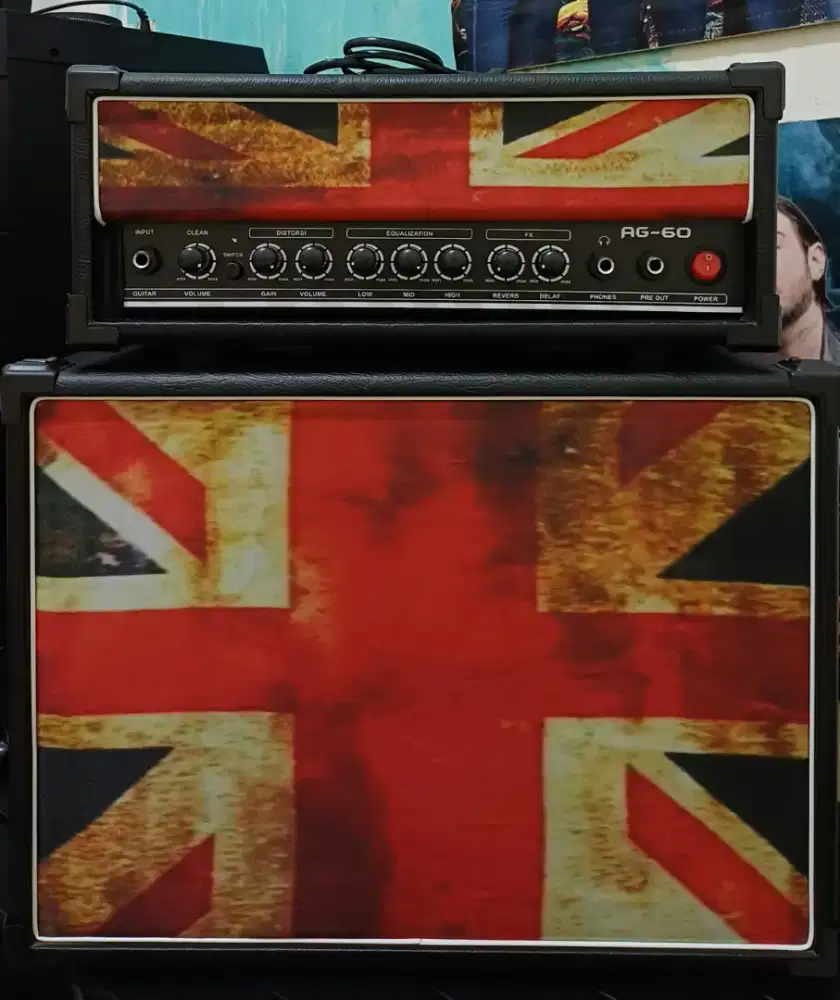 Amplifier AMB Head AG-60 & Cabinet 8 Inc