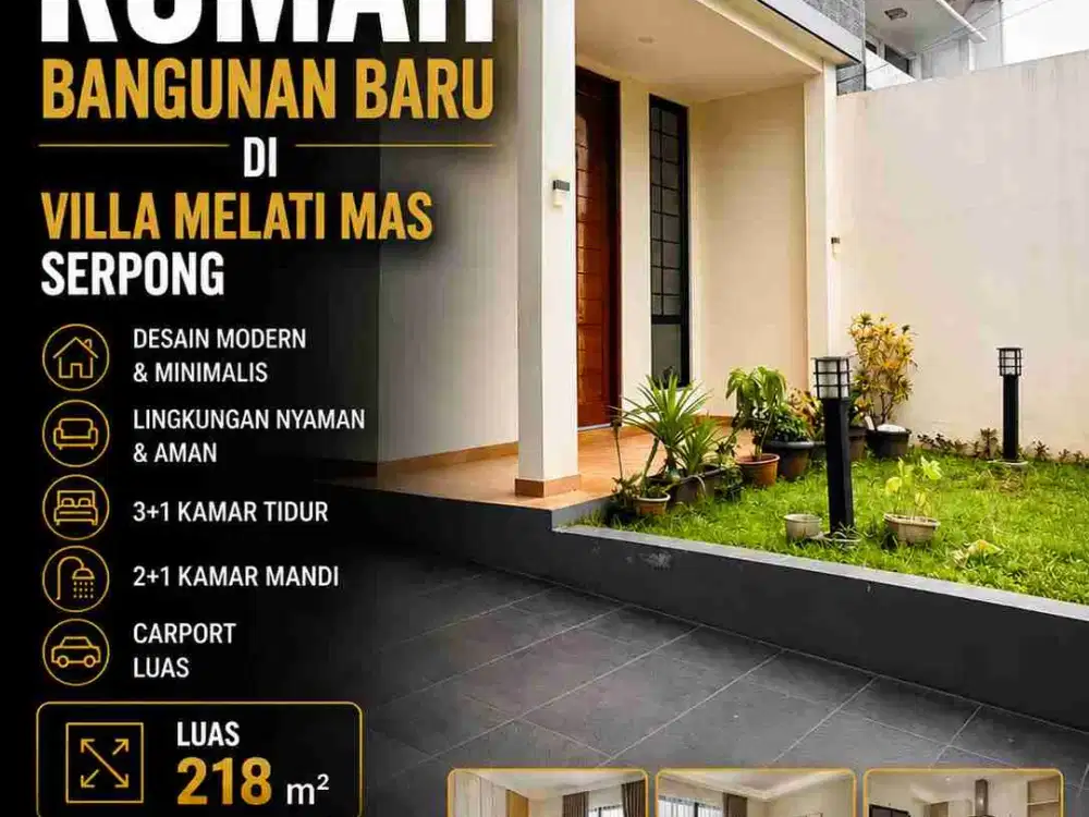 DIJUAL RUMAH BARU Di Villa Melati Mas Serpong