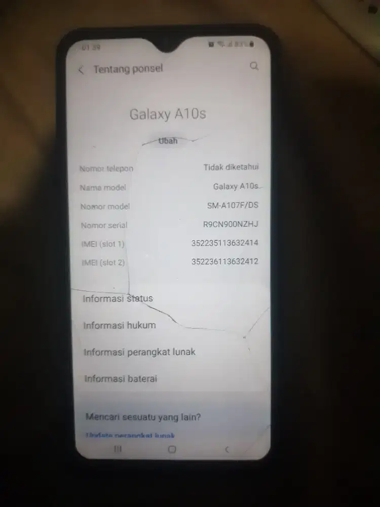 Jual samsung a10s + modem andromax m3y