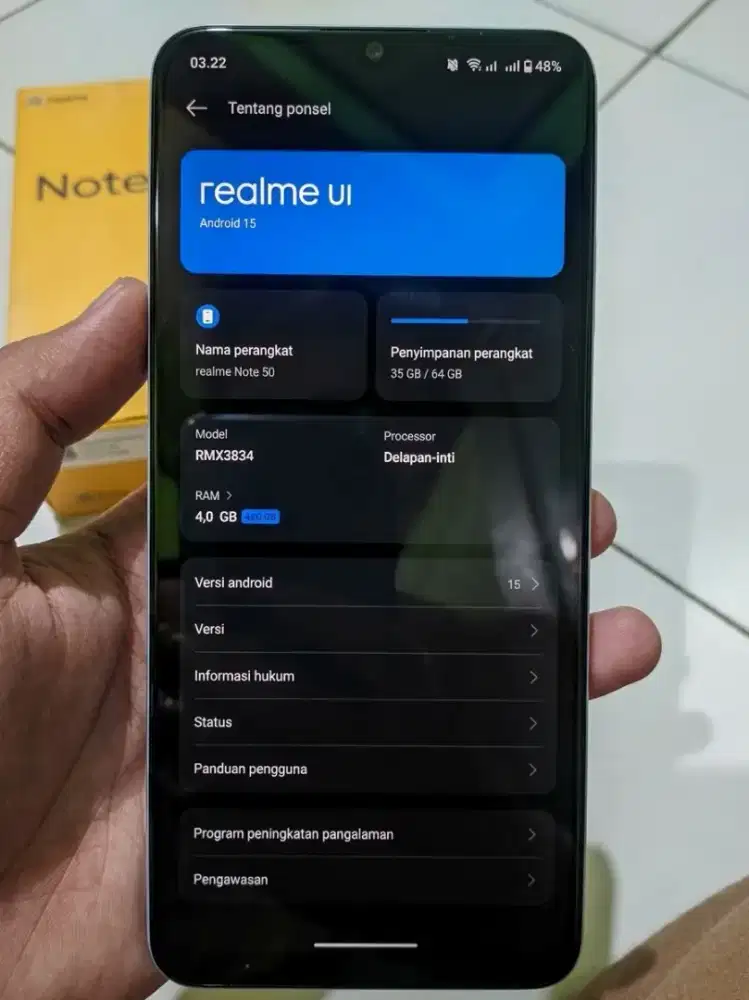 REALME NOTE 50 RAM 4+4/64