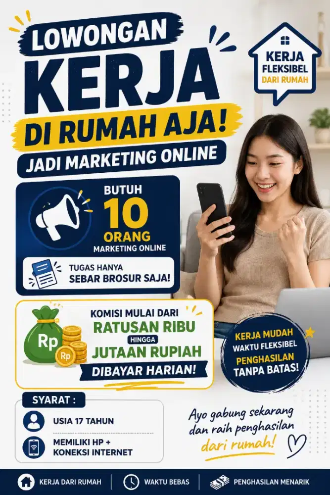 Butuh 10 orang Marketing Online