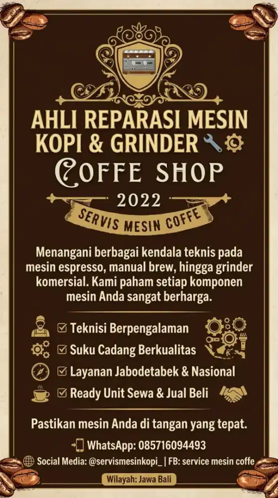 Servis mesin kopi robusta