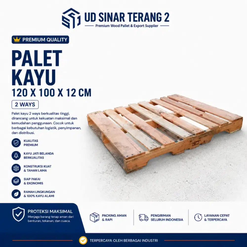 Palet Kayu 120 x 100 x 12 cm