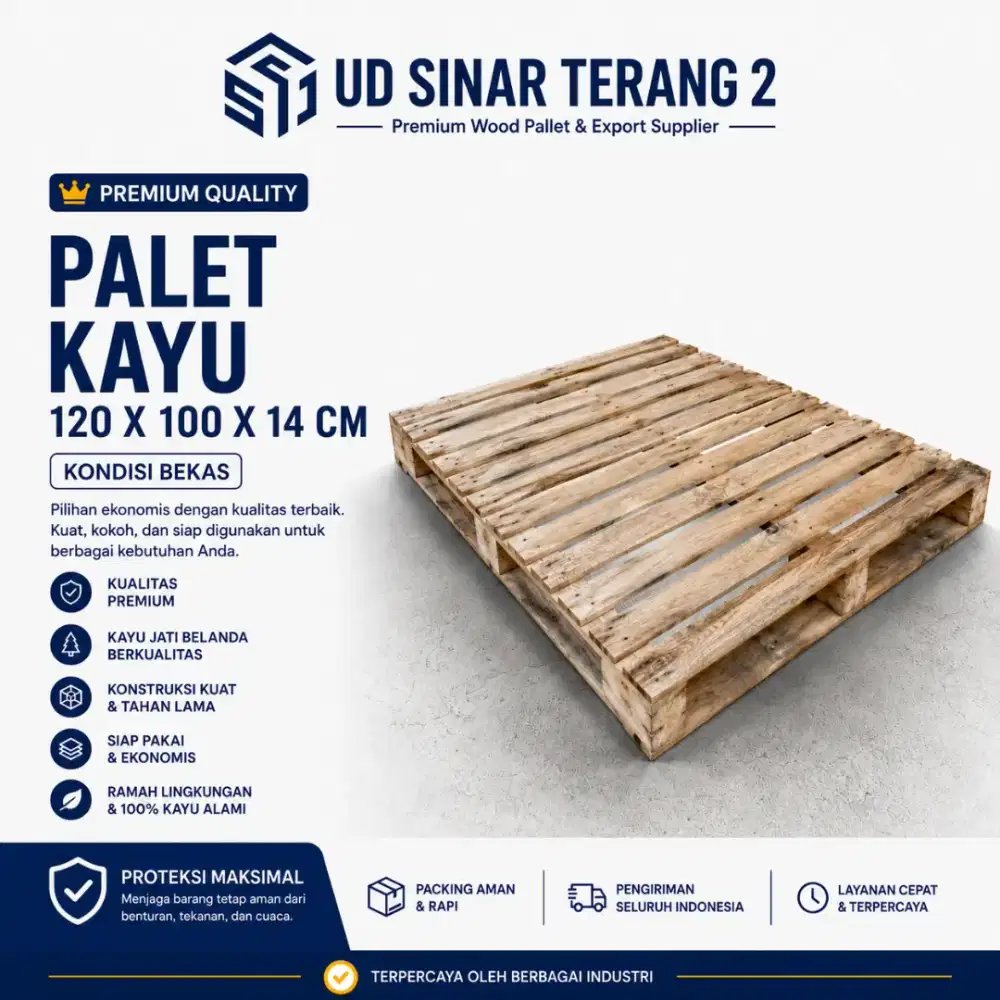 Palet Kayu 120 x 100 x 14 cm