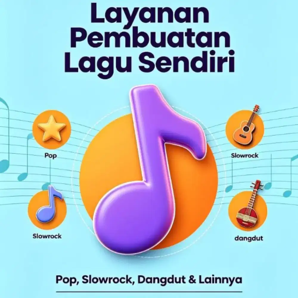 Jasa pembuatan lagu ,mau punya lagu sendiri? Kami bisa