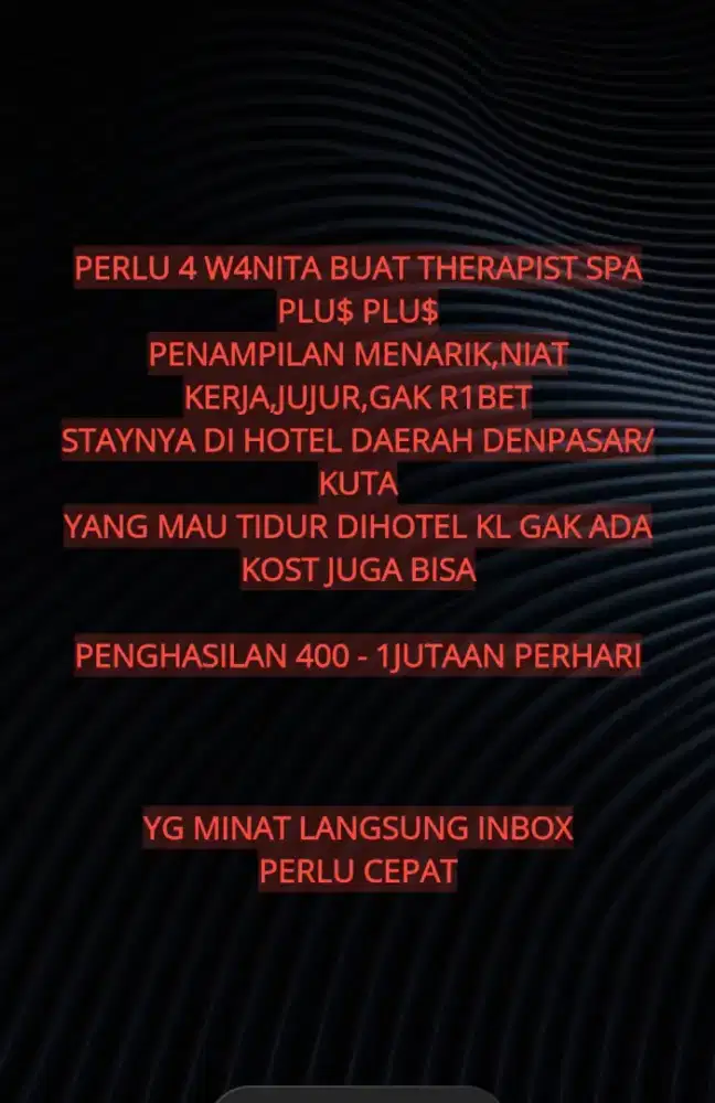 Loker spa denpasar