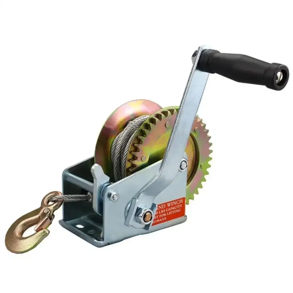 Katrol hand winch kerekan manual 800 lbs