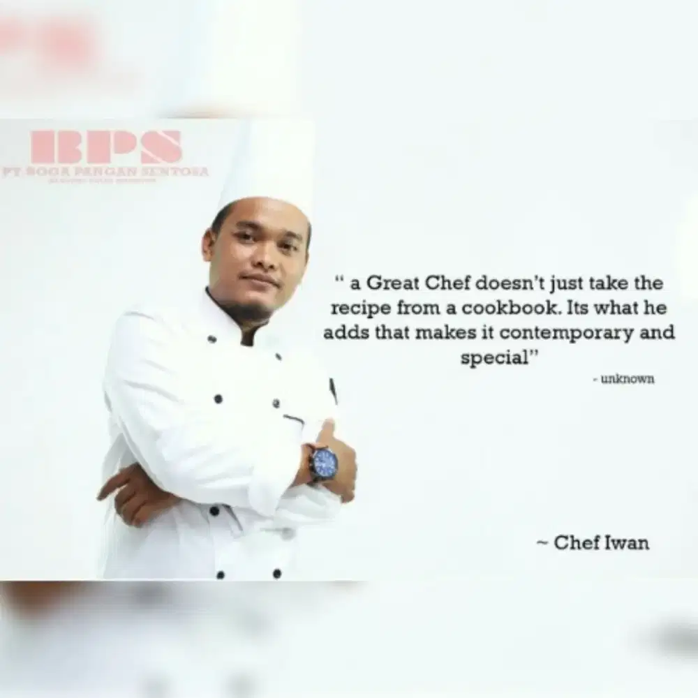 HEAD CHEF/KOKI/CHEF/TUKANG MASAK/CHEF MBG/CHEF BGN/CHEF BNSP