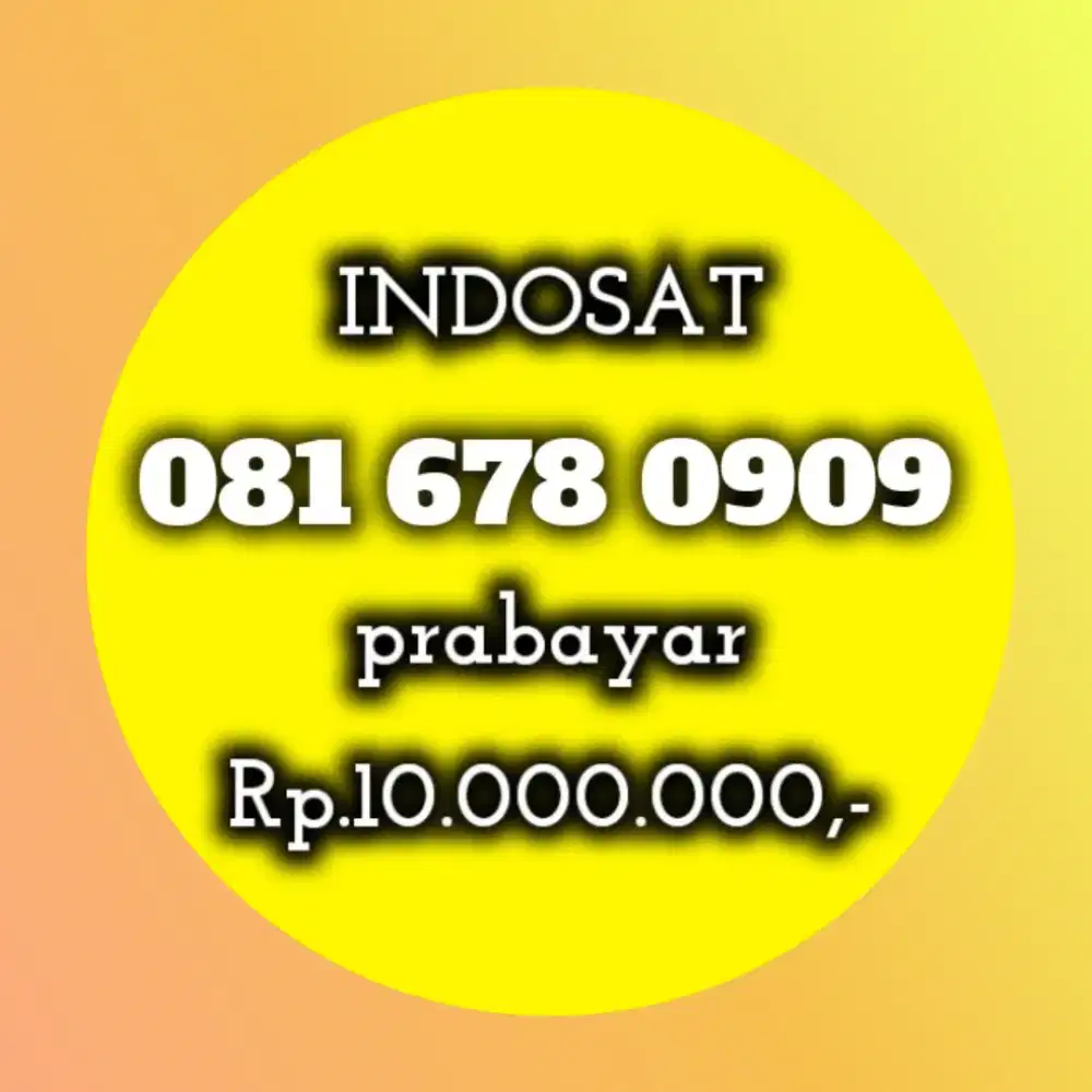 NOMOR CANTIK INDOSAT 0909