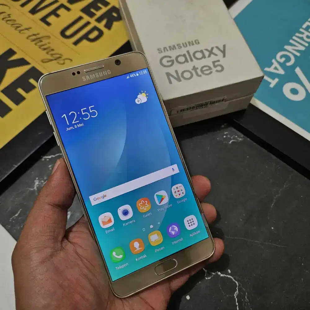SAMSUNG GALAXY NOTE 5 NFC 4/32 GB DUSBOX ORI DUAL SIM EX SEIN