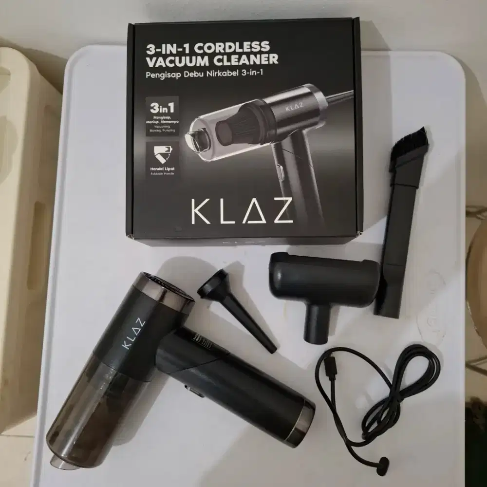 Klaz Vacuum Cleaner Dry Folding - Hitam