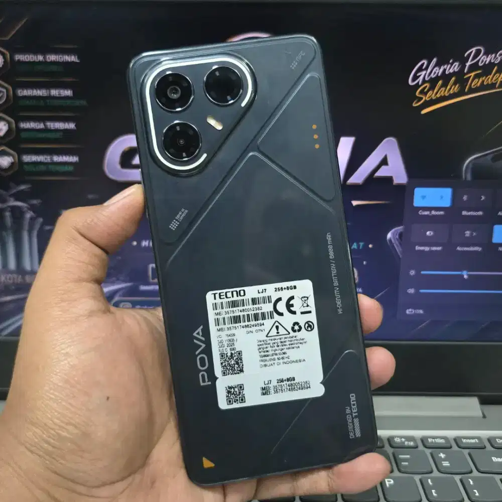 Tecno pova 7 5G 8/256 resmi like new