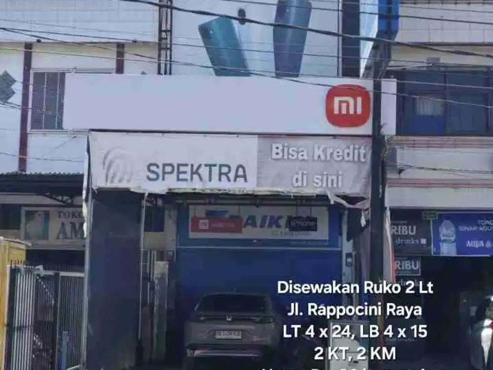 Disewakan Ruko 2 Lt di Jl. Rappocini Raya Makassar