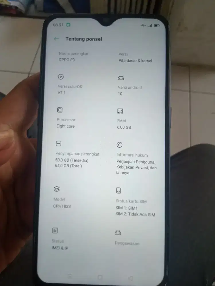 Oppo F9 Ram 6/64