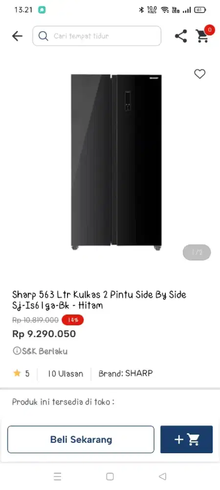 Promo kulkas sidebyside