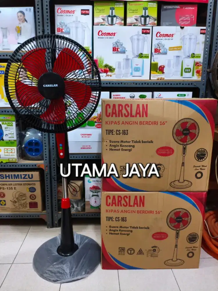 KIPAS ANGIN BERDIRI MURAH 16 inch MERK CARSLAN 5 BLADE BARANG BARU