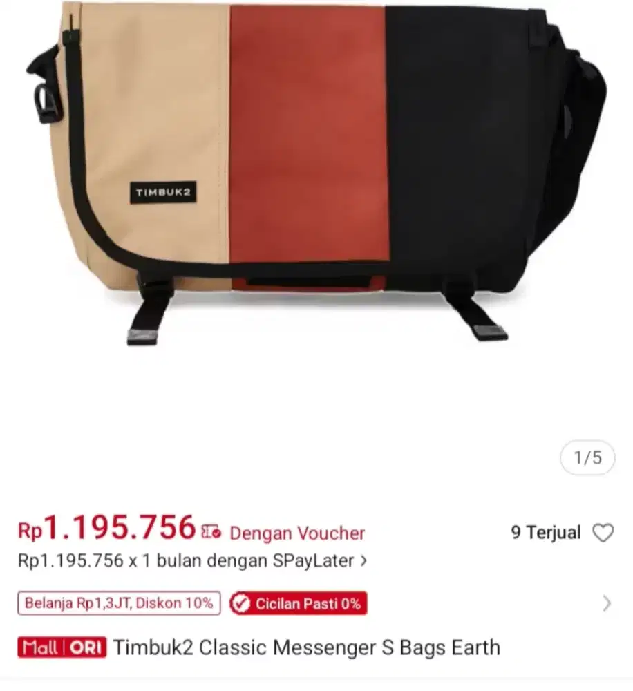 Jual tas timbuk 2 
Kondisi baru jual Rp 850 Beli di Pondok indah Mall