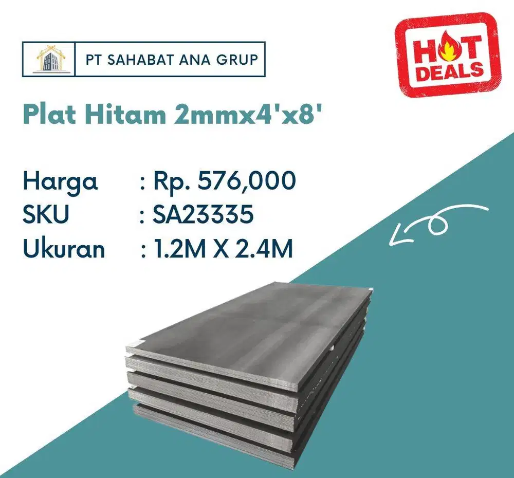 Plat Hitam 2mmx4'x8'