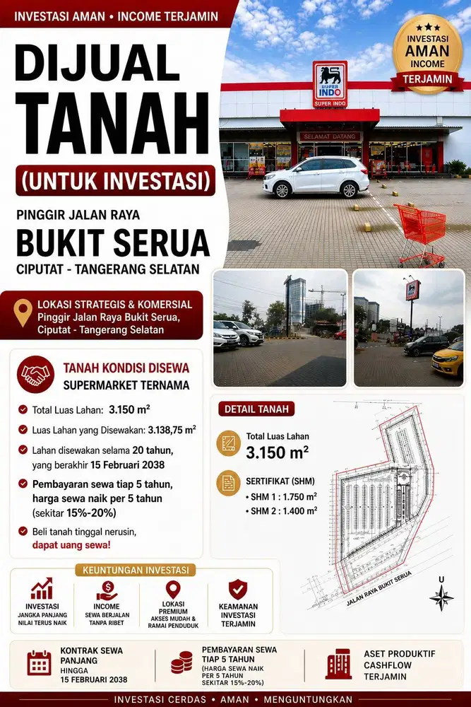 Dijual Tanah di Dekat Pabuaran, Kec. Gn. Sindur, Kabupaten Bogor