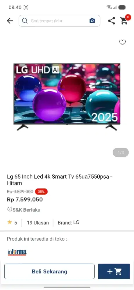 Promo tv lg 65 inc smart tv