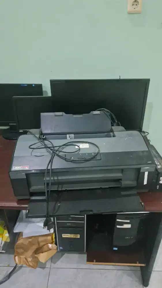Printer Epson L1300, Printer A3+, hasil print nozel Terlampir