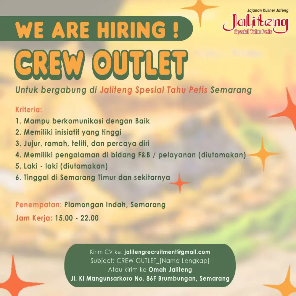 Dibutuhkan segera