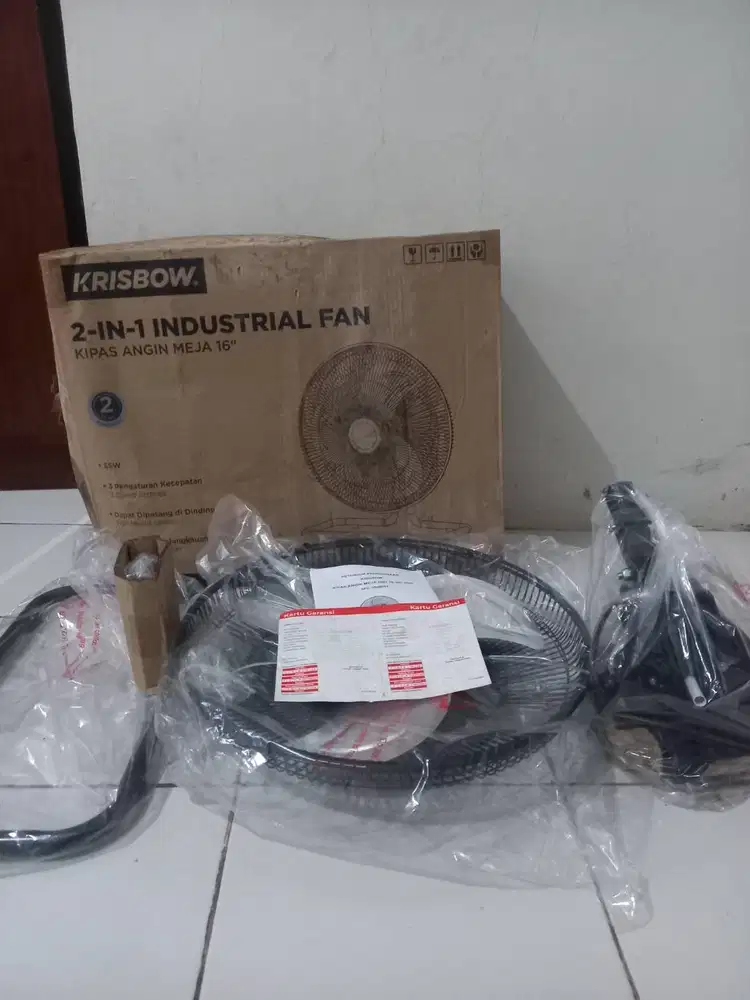 DIJUAL Kipas Krisbow 16 Industrial 55W BARU 100% SEGEL + GARANSI 2TH