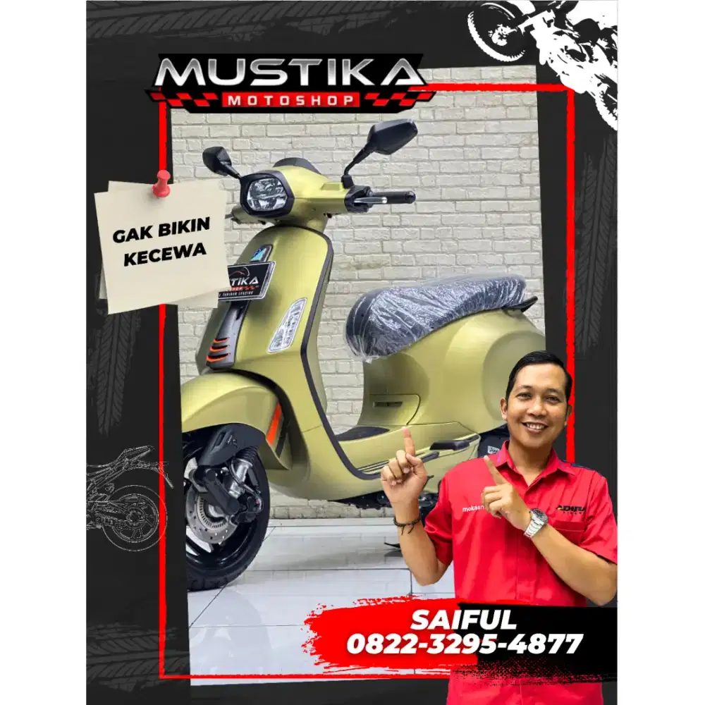 Odo 2rb Istimewa!!Vespa New Sprint S 2025 N Kota Warna Favorit-Mustika