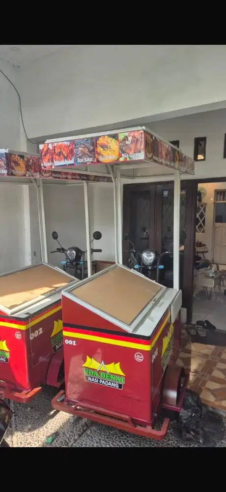 Motor/sepeda listrik+gerobak jualan kekinian