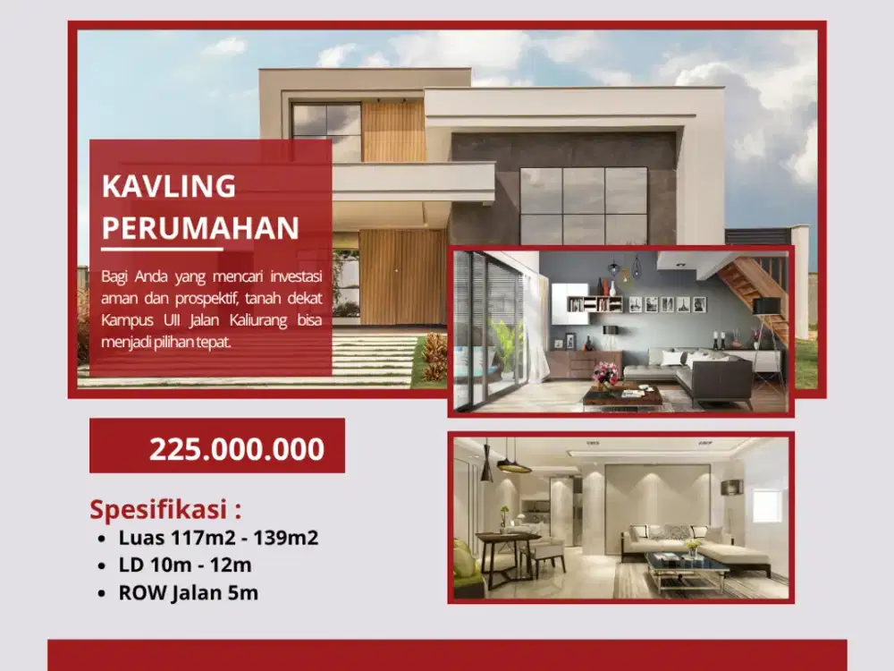 Tanah 200 Jt Di Jogja Area Kampus UII Jalan Kaliurang