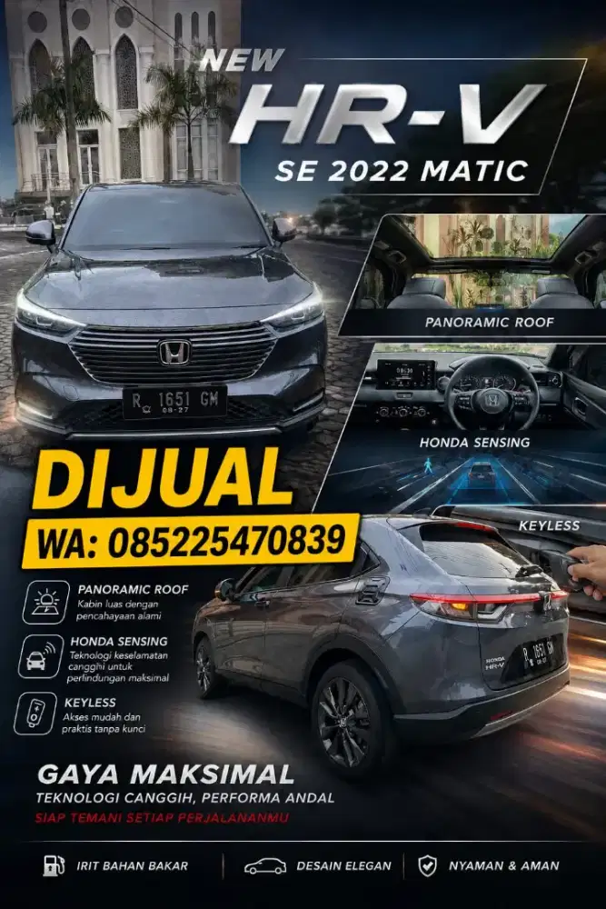 HRV 2022 TIPE SE METIK PANORAMIC ROOF