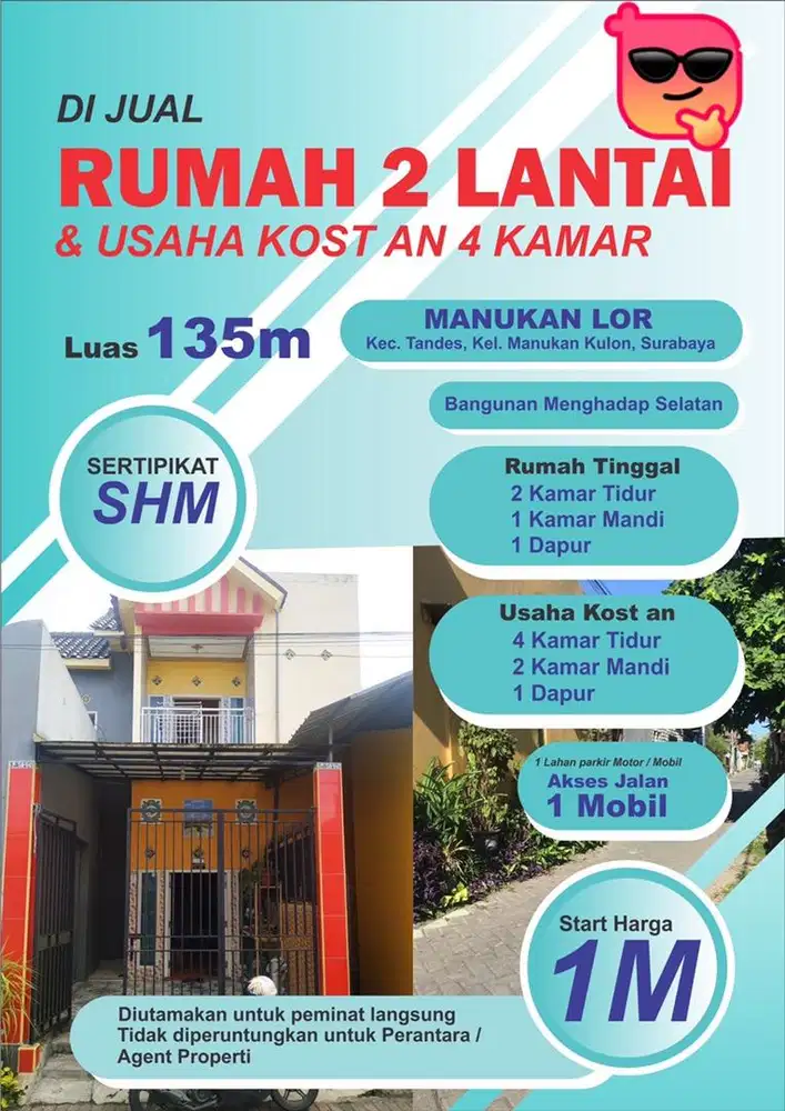 Dijual Cepat BU Rumah Tinggal dan Kost-kost an