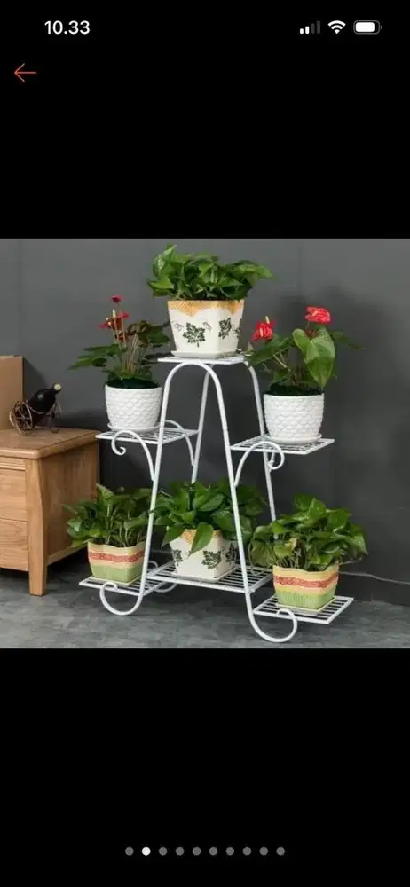 Rak pot besi rangka kokoh