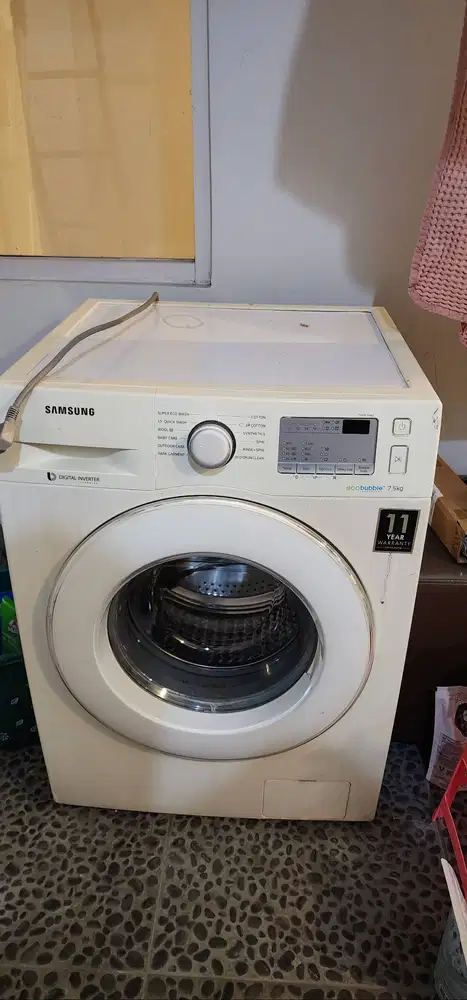 Dijual mesin cuci Samsung bekas 7.5kg, rusak mainboard
