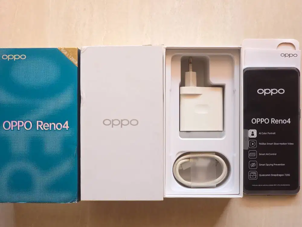 Oppo Reno 4, Snapdragon 720G, 8GB/128GB, Mulus, FullSet & FullOri