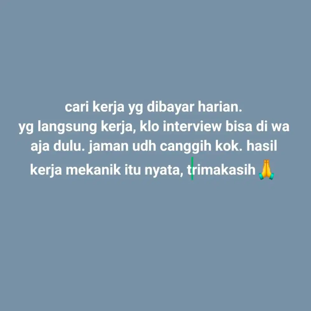 cari kerja yg dibayar harian