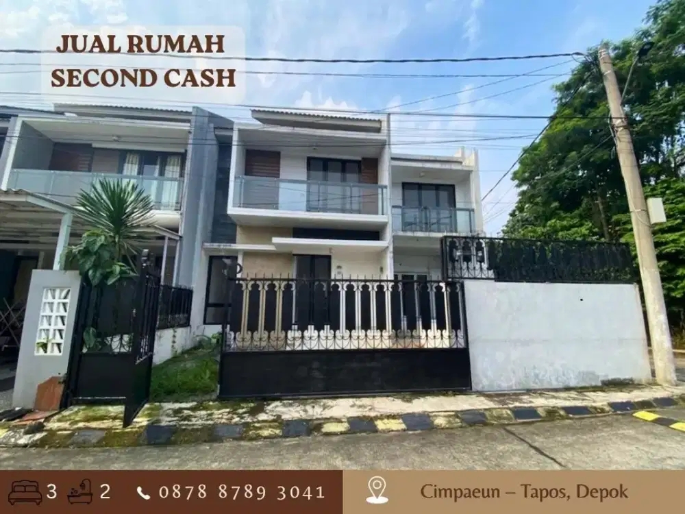 Rumah CASH 2Lantai LT149 Strategis dkt Tol di Permata Cimanggis Depok