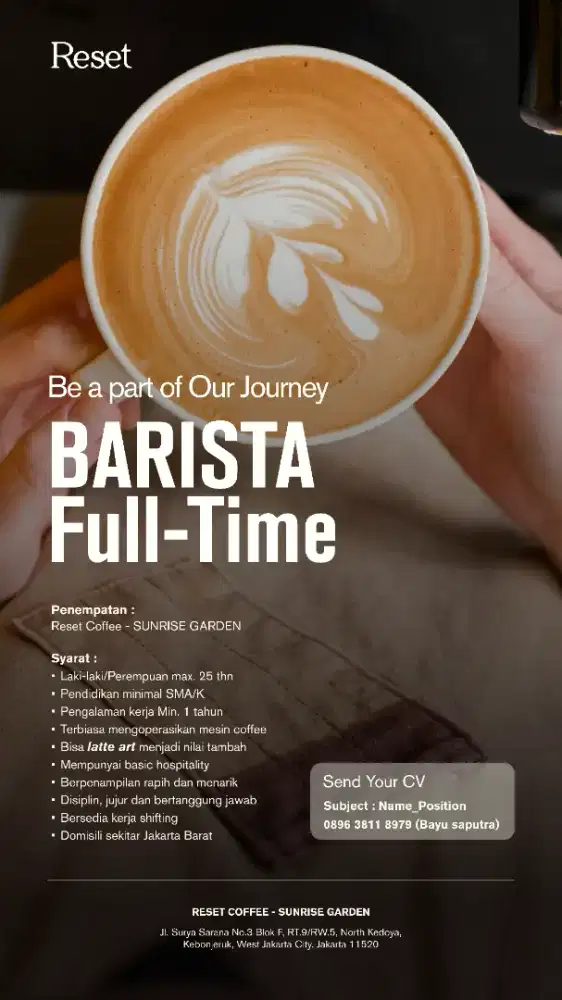 LOWONGAN KERJA FULLTIME